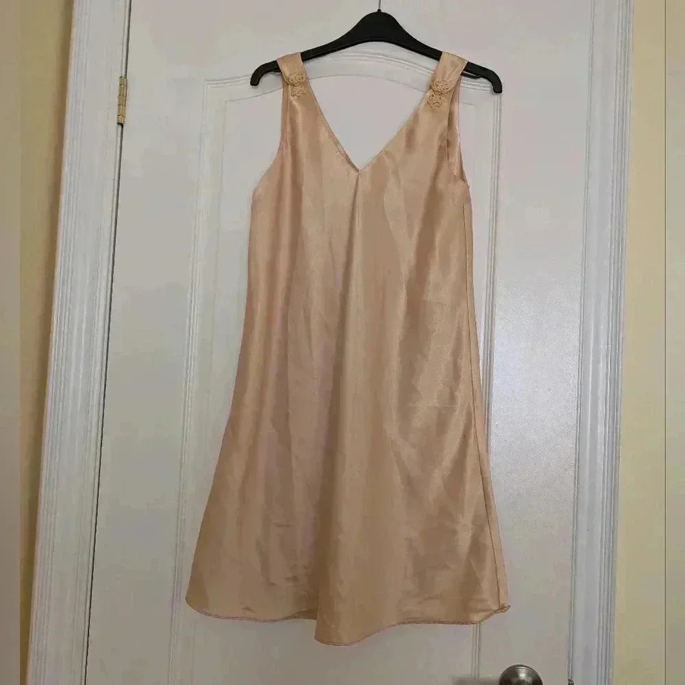 Vintage butterscotch silky  chemise